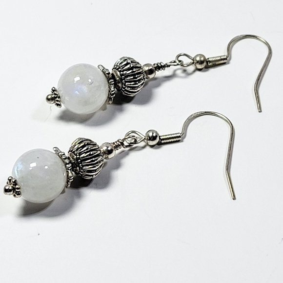 Moonstone Drop Earrings - Picture 8 of 11